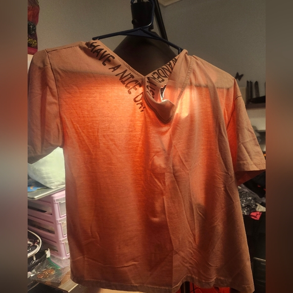 Have a Nice Day oversized small shirt with cross slip - Picture 2 of 2